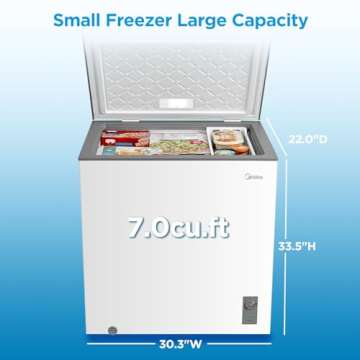 Midea 7.0 Cu. Ft. Chest Freezer - Convertible & Efficient