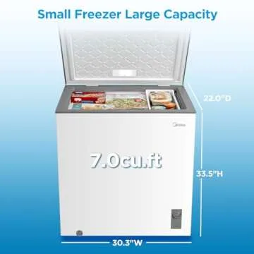 Midea 7.0 Cu. Ft. Chest Freezer - Convertible & Efficient