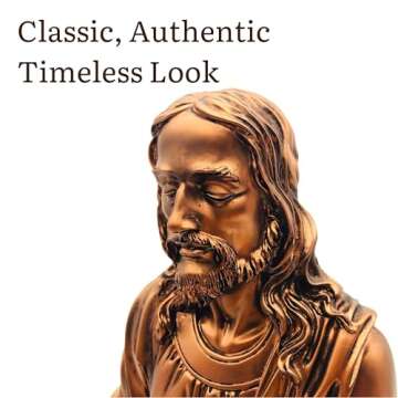 Jesus Statue 12" Bronze - Meditation Statue Decor - Jesus Figurine for Any Room - Great Gift for Christians or Spiritual Friends.