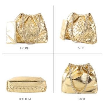 Stylish SHARPAD Woven Vegan Leather Tote Bag for Women