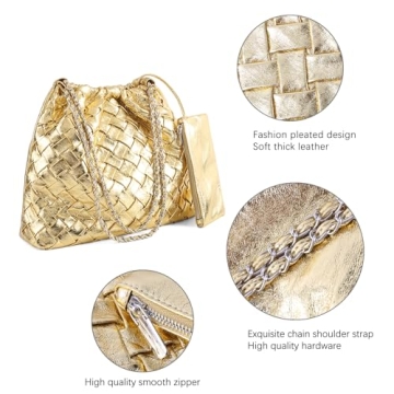 Stylish SHARPAD Woven Vegan Leather Tote Bag for Women