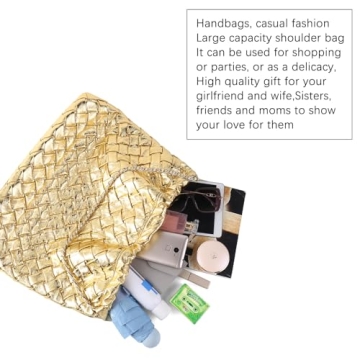 Stylish SHARPAD Woven Vegan Leather Tote Bag for Women