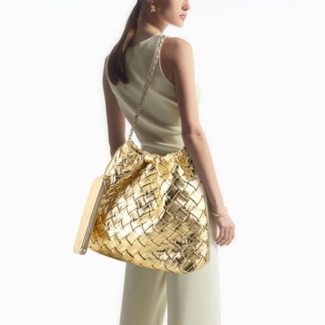 Stylish SHARPAD Woven Vegan Leather Tote Bag for Women