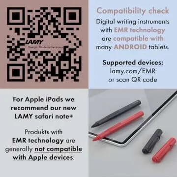 LAMY AL-Star EMR Black (PC/EL tip) - Stylus Pen for Many Android Devices - Touchscreen Pen with Ergonomic Grip - Precise Writing & Drawing on Digital Media - with Function Button