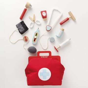 Le Toy Van - Kids Wooden Educational Pretend Play Honeybake Doctor's Medical Play Set Kit | Kids Pre...