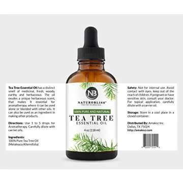 NaturoBliss Tea Tree Essential Oil - Pure Aromatherapy