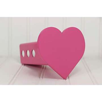 Custom Hitch Covers 12729-Pink Heart Hitch Cover, 2"