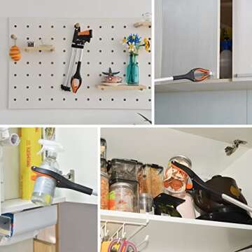 43" Extra Long Grabber Tool, Foldable Grabbers for Elderly Grab It Reaching Tool with Rotating Jaw +Magnets, 4" Wide Claw Opening Reacher Grabber Pickup Tool, Grabber Reacher Tool Heavy Duty