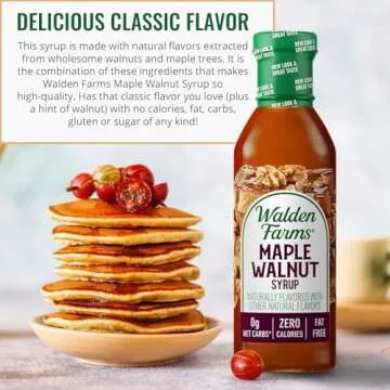 Walden Farms Maple Walnut Syrup - Sugar-Free, Calorie-Free, Low Carb, Keto-Friendly, Gluten-Free, Ve...