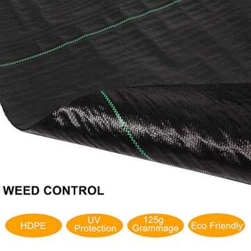 TUFFIOM Weed Barrier - Superior Weed Control Fabric