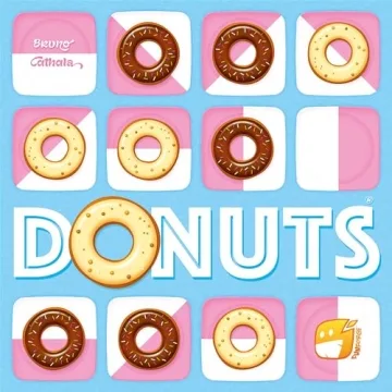 Funforge: Donuts - The Tasty & Tactical Clash for 2 Players, Placement Board Game, Abstract Adult & Family Game, Ages 8+, 10-15 Min