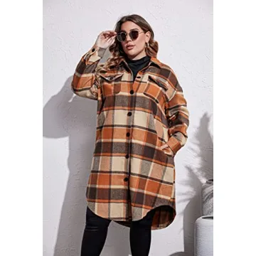 IN'VOLAND Plus Size Flannel Shirts - Stylish and Cozy
