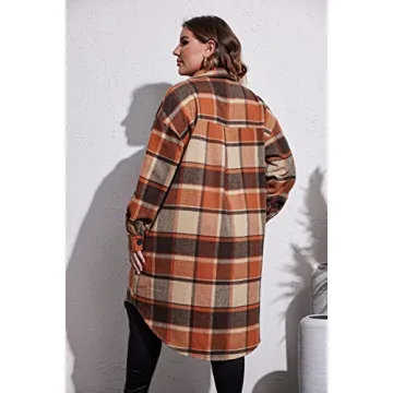 IN'VOLAND Plus Size Flannel Shirts - Stylish and Cozy
