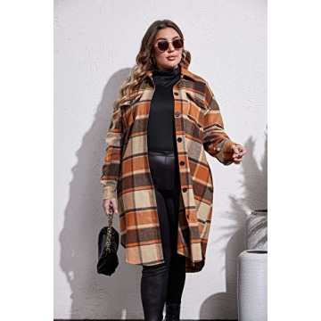 IN'VOLAND Plus Size Flannel Shirts - Stylish and Cozy