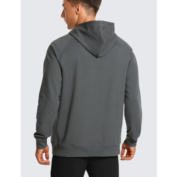 CRZ YOGA Men's French Terry Hooded Sweatshirt