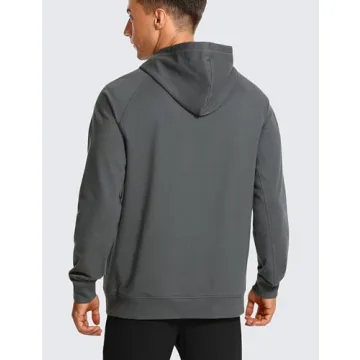 CRZ YOGA Men's French Terry Hooded Sweatshirt