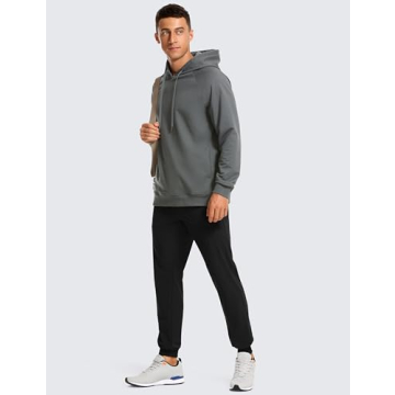 CRZ YOGA Men's French Terry Hooded Sweatshirt