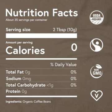 Fabula Low Acid Coffee, USDA Organic Ground Coffee Medium Roast - Non GMO - No Molds - Mycotoxins Pesticides Free - Single Origin Coffee - 12 oz