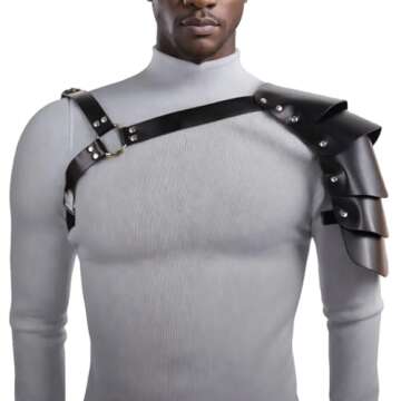 ClearUmm Leather Single Shoulder Cover Cape Belt Cosplay Party Costume