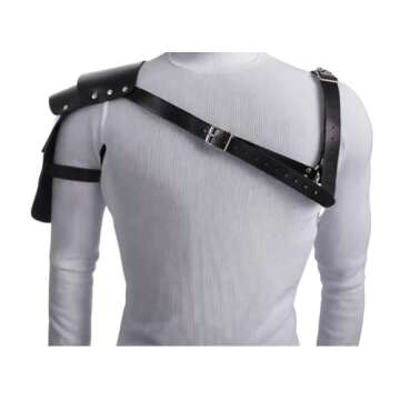 ClearUmm Leather Single Shoulder Cover Cape Belt Cosplay Party Costume