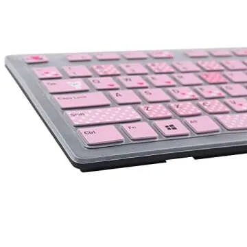 Keyboard Cover Skin for Dell KM636 KB216 KB216t KB216d KB216p Wired & Wireless Keyboard, Dell Optiplex 5250 3050 3240 5460 7450 7050, Dell Inspiron Desktop 24" 27" 5400 5490 7700 7790 3475 3670 3477