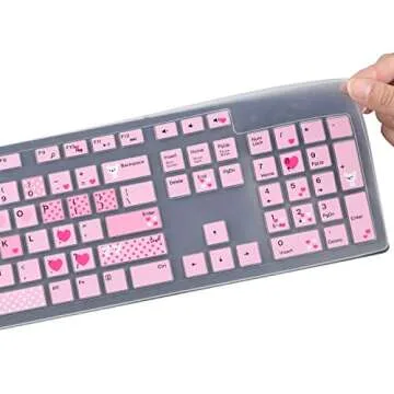 Keyboard Cover Skin for Dell KM636 KB216 KB216t KB216d KB216p Wired & Wireless Keyboard, Dell Optiplex 5250 3050 3240 5460 7450 7050, Dell Inspiron Desktop 24" 27" 5400 5490 7700 7790 3475 3670 3477