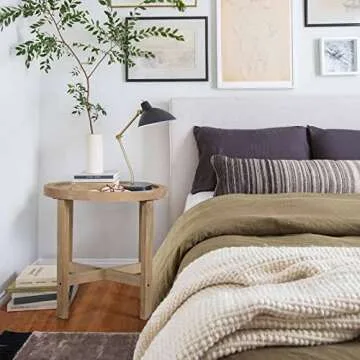 MFSTUDIO Round End Table Eco-Friendly Boho Design