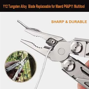 Maerd P6 P11 Multitool Accessory Tools Set, Screwdriver Magnetic Extender Accessory bits with Hardness Tungsten steel Wire Cut Blade Replaceable, ONLY FOR MAERD P6 P11 MULTI-TOOLS (Accessory set)