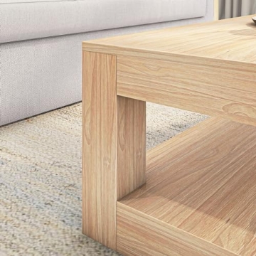 Plank+Beam 48" Modern Coffee Table - Solid Wood Elegance