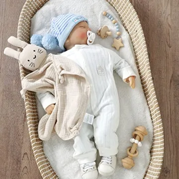 okdiy Organic Cotton Bunny Lovey for Toddlers