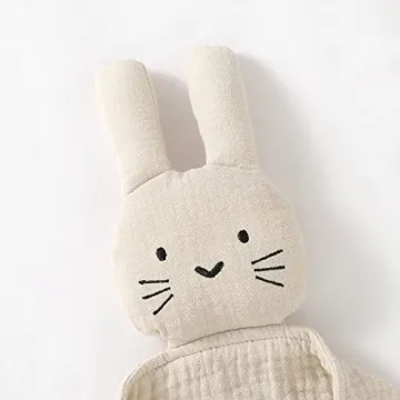 okdiy Organic Cotton Bunny Lovey for Toddlers