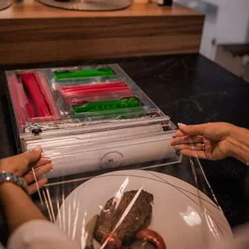 YesBrands Drawer Organizer for Ziplock Bags, Aluminum Foil