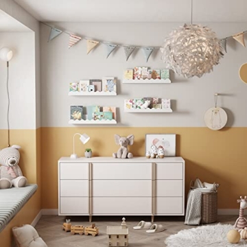 Kids' Bookshelf Set of 4 Stylish Floating Nursery Shelves