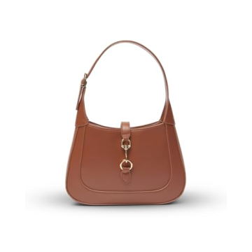 Chic Vegan Leather Shoulder Bag - Trendy Hobo Style