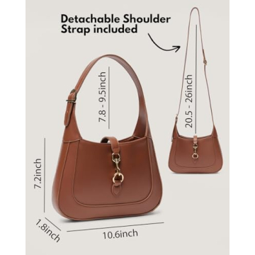 Stylish Vegan Leather Shoulder Bag - Chic Hobo Design