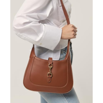 Stylish Vegan Leather Shoulder Bag - Chic Hobo Design