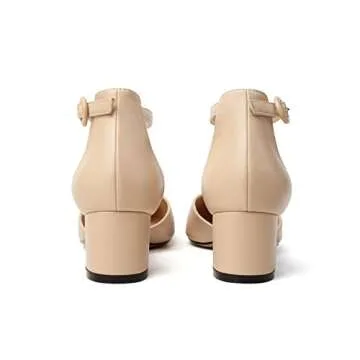 Eldof Women's Stylish & Comfortable Cap Toe Pumps