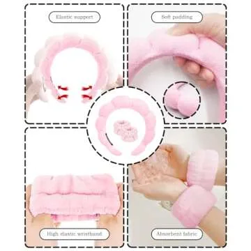 Stylish Ocoullow Spa Headband Set for Skincare Bliss