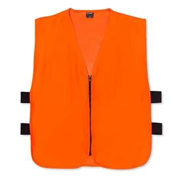 Klarny Blaze Orange Hunting Vest, High-Visibility, Waterproof Deer and Bow Hunting Gear for Men, Women, Kids, Ultra-Quiet Hunter Orange Vest for Safety, Comfort, Essential Hunting Accessories, XL
