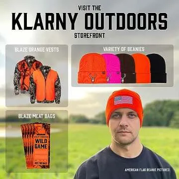 Klarny Blaze Orange Hunting Vest, High-Visibility, Waterproof Deer and Bow Hunting Gear for Men, Women, Kids, Ultra-Quiet Hunter Orange Vest for Safety, Comfort, Essential Hunting Accessories, XL