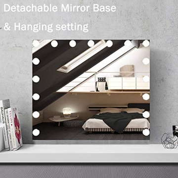 HOMPEN Vanity Mirror with Dimmable LED and USB Charging