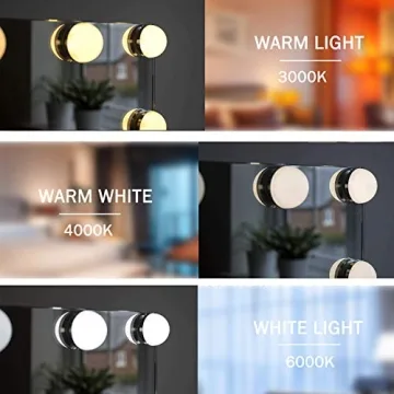 HOMPEN Vanity Mirror with Dimmable LED and USB Charging