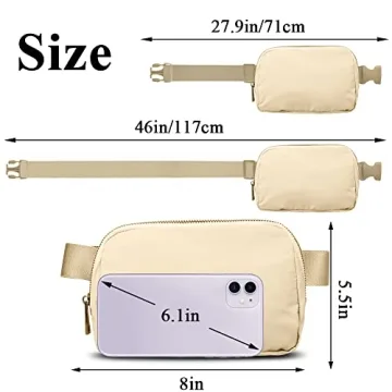 Belt Bag for Women Mini Fanny Pack Waterproof Style