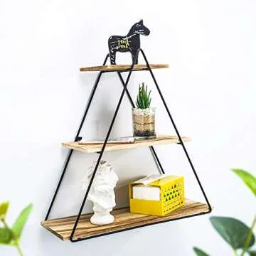 PENGKE Wall Shelf Modern Floating Shelves Bathroom 3 Tier Mounted Shelving Bedroom 20 Inch for Home Decor