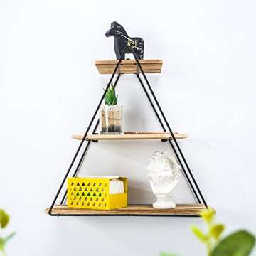 PENGKE Wall Shelf Modern Floating Shelves Bathroom 3 Tier Mounted Shelving Bedroom 20 Inch for Home Decor