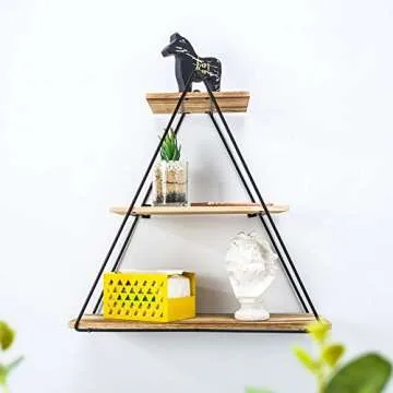 PENGKE Wall Shelf Modern Floating Shelves Bathroom 3 Tier Mounted Shelving Bedroom 20 Inch for Home Decor