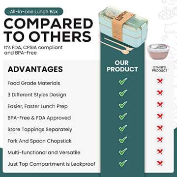 TARLINI HOME Bento Box 30oz - Stylish Meal Prep Solution