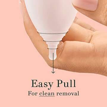 Rael Period Cups, Soft Reusable Menstrual Cup for Women, Medical-Grade Silicone, Light Flow, BPA-Free, Made in USA, Tampon and Pad Alternative (Size 1)