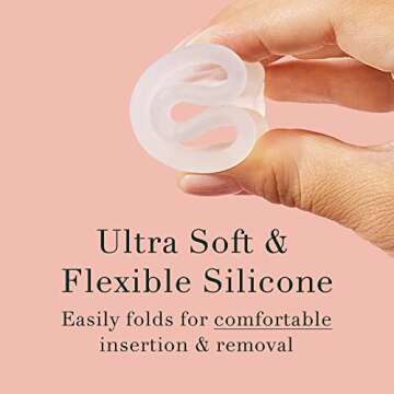 Rael Period Cups, Soft Reusable Menstrual Cup for Women, Medical-Grade Silicone, Light Flow, BPA-Free, Made in USA, Tampon and Pad Alternative (Size 1)