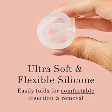 Rael Period Cups, Soft Reusable Menstrual Cup for Women, Medical-Grade Silicone, Light Flow, BPA-Free, Made in USA, Tampon and Pad Alternative (Size 1)